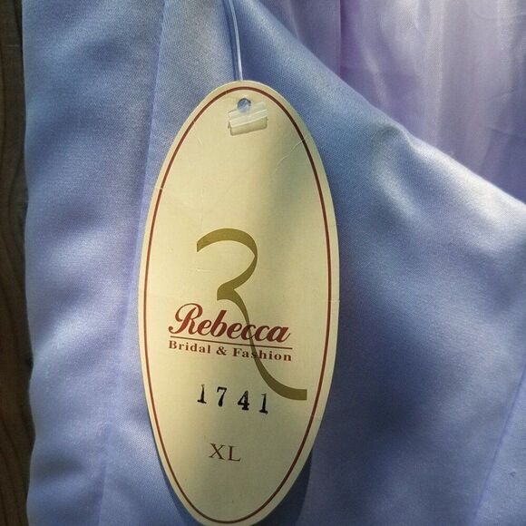 X-Large Dress by Rebecca Bridal & Fashions Purple Halter Bridesmaid Wedding Gown - Picture 9 of 12